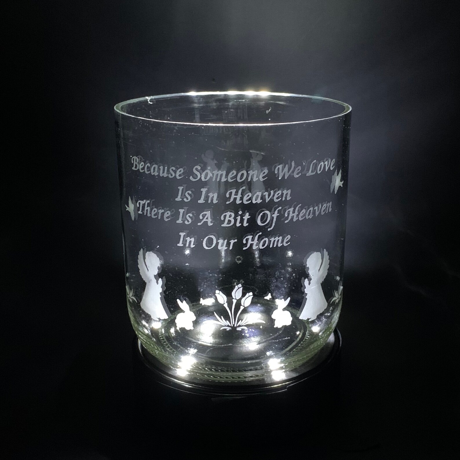 Memorial Centerpiece Vase With Verse Rememberance Votive Etsy