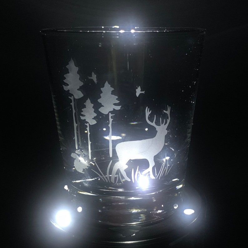 DEER HUNTER GIFT Deer Lowball Glass Etched Glass Wildlife Etsy UK
