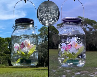 BUTTERFLY MEMORIAL For Cemetery With Verse, Grave Lantern With Butterflies, Cemetery Decoration For Grave, Memorial Gift, Memorial Lantern