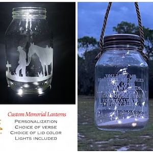 Custom Grave Decoration Dad, Personlized Cemetery Decoration, Cowboy Grave Decoration, Western Grave Lantern, Rancher, Sympathy Gift