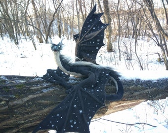 OOAK Fantastic Beasts Amphiptere doll. Posable art doll. Toy plush creature Art Doll. Movable doll. Fantasy toy, collection. READY to SHIP!