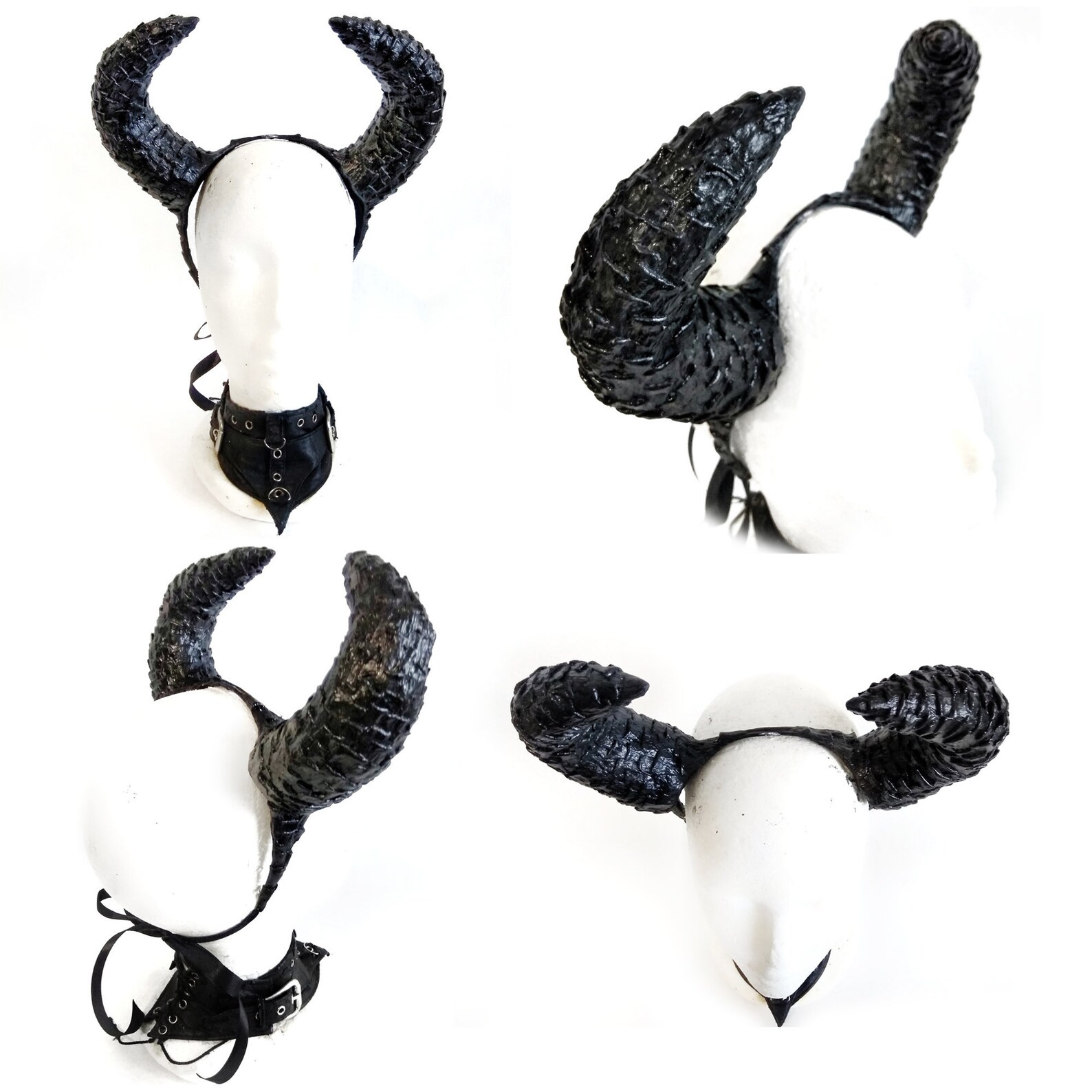 Horns headpiece. Demon horns. Devil Horn Headband. Headband Etsy