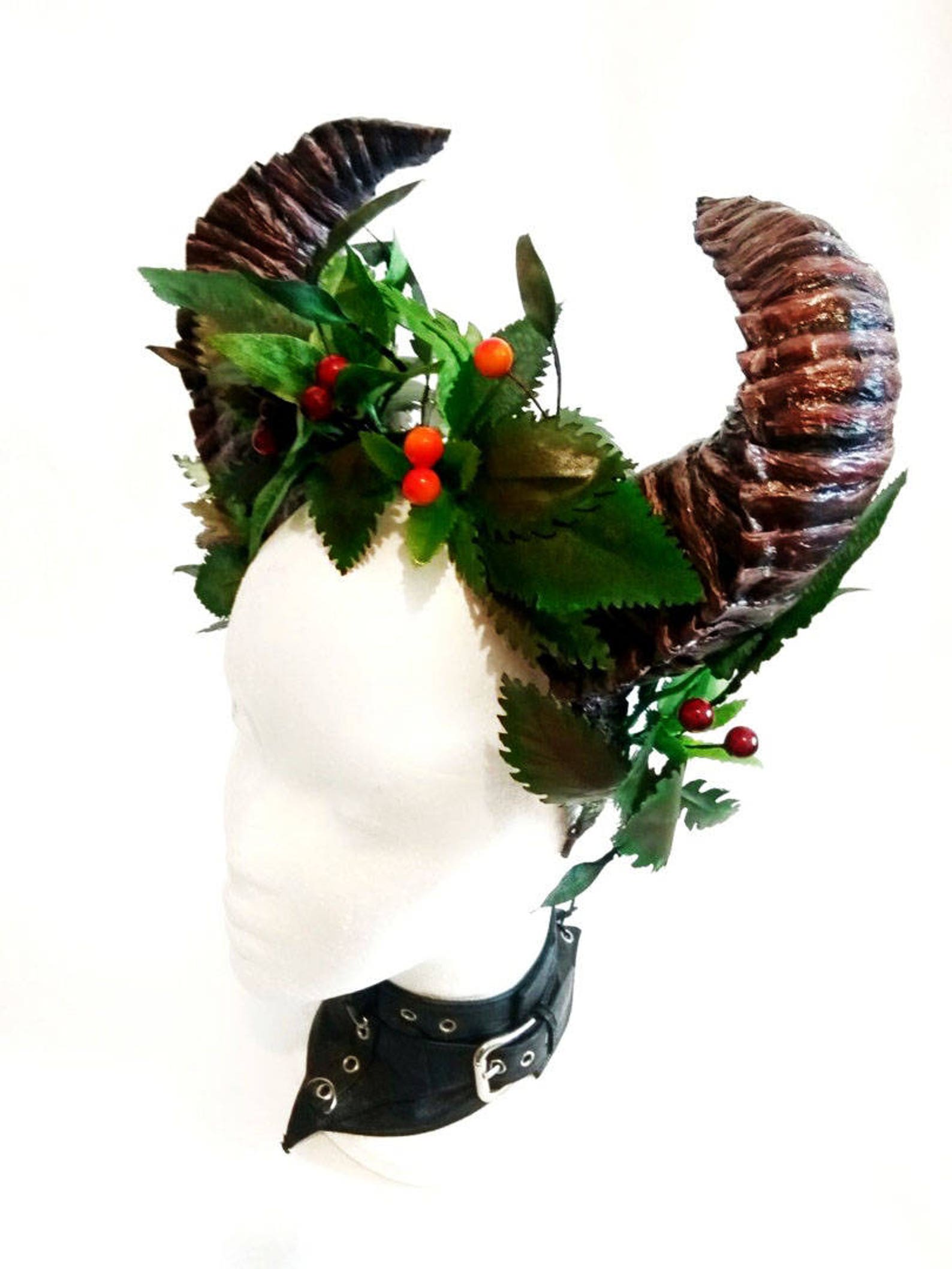 Horn Headband. Satyr horns. Faun headpiece.Demon of the Etsy