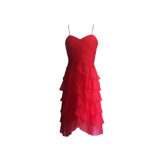 oscar de la renta red dress