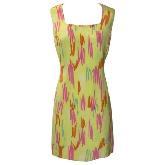 Gianni Versace Couture 1990s Vintage Yellow Neon H