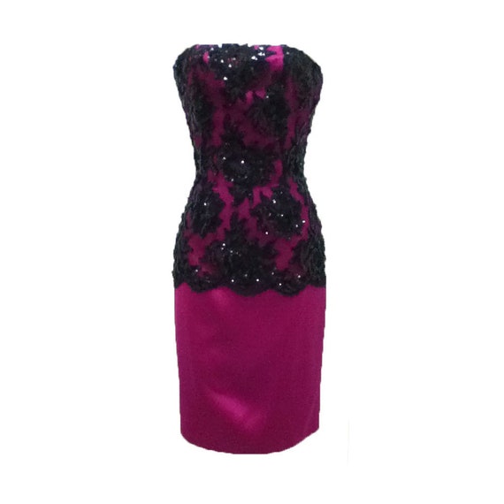 Vintage 1980's Patrick Kelly Paris Pink Strapless