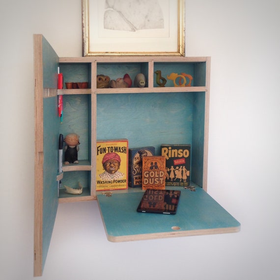 Wall Mounted Drop Down Cabinet Free Shipping Laptop Desk Etsy