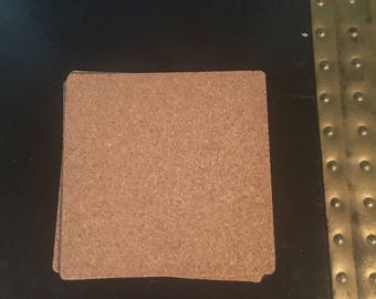 35 4 inch cork blank coasters - tile coasters - cork - cork backings - FREE SHIPPING