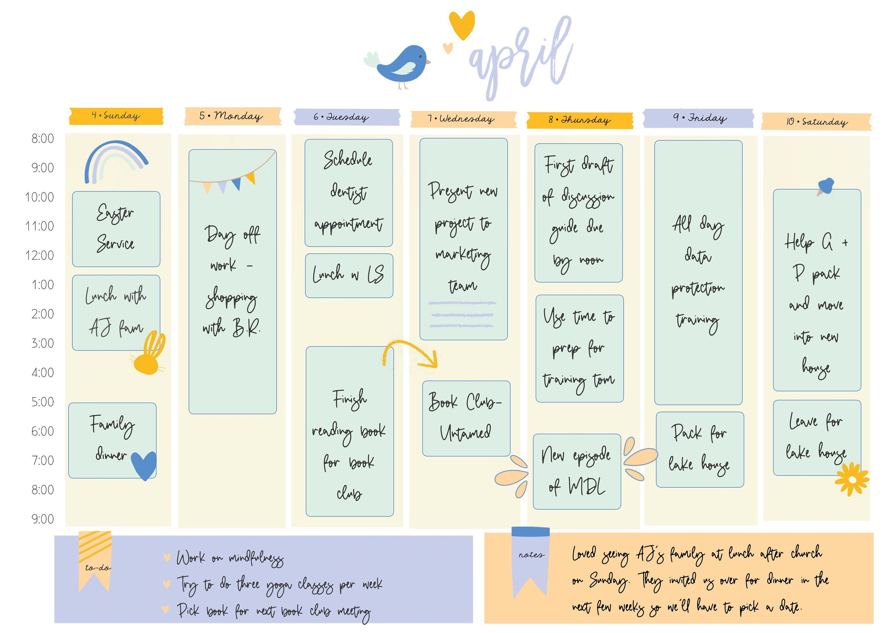 GIANT APRIL Digital Planner Sticker PACK - 75+ Pieces! - Etsy