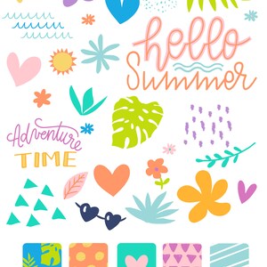 400+ Summer Bright Digital Planner Stickers for Goodnotes & other digital planning apps. Individual PNG files + GoodNotes Collection