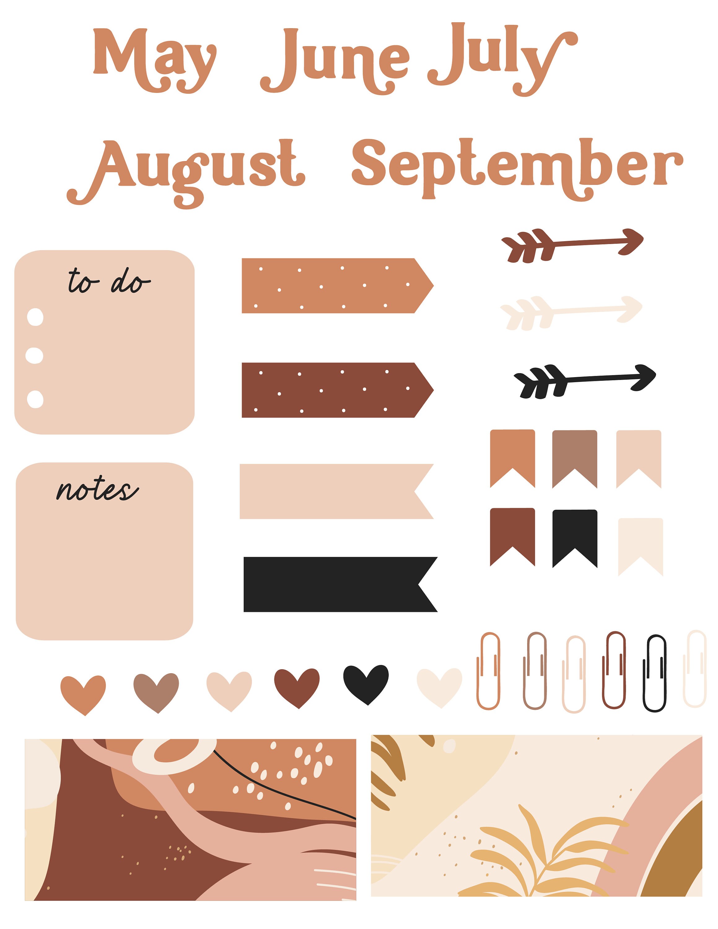 GIANT Boho Summer Digital Planner Sticker Set for Goodnotes & Other ...