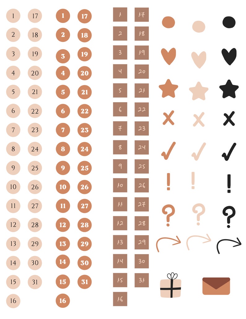 GIANT Boho Summer Digital Planner Sticker Set for Goodnotes & Other ...