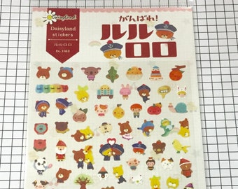 Cute BEAR stickers, kawaii Animal theme stickers, planner supplies, Scrapbooking material, decal stickers - 1 sheet - 1163