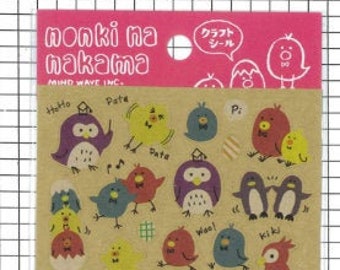 Owl stickers, Pengjuin stickers, Japan stickers, Scrapbooking Supplies, kawaii sticker, Cute sticker, phone decoration - 1 sheet - 76924