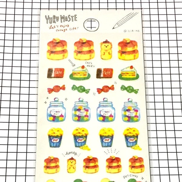 Cute Japanese tiny sticker sheets, puchi kira mark, SWEET theme stickers, Scrapbooking, Kawaii Schedule stickers - 1 sheet - 11116