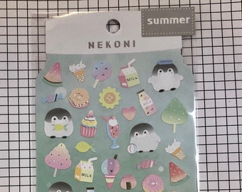 Tiny petite stickers 85986 Scrapbooking material Japan cute puffy sticker cute stickers GALAXY theme stickers 1 sheet
