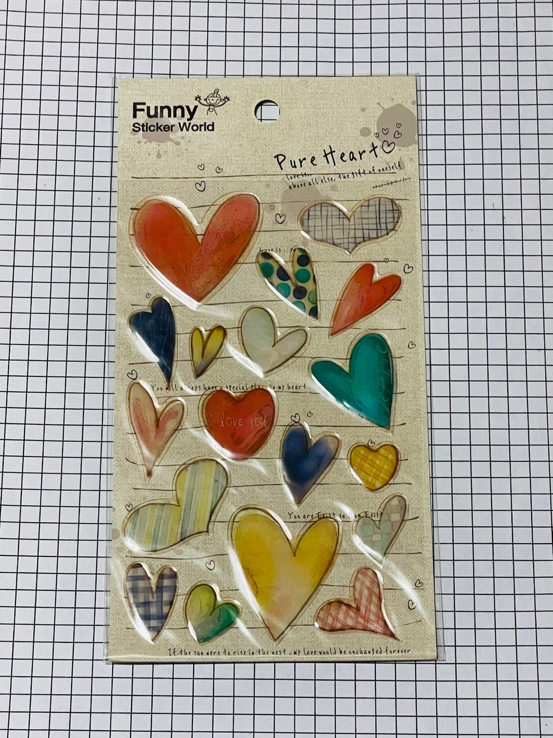 Heart Shape Sticker Korea Sticker Seal Korea Stationery Etsy