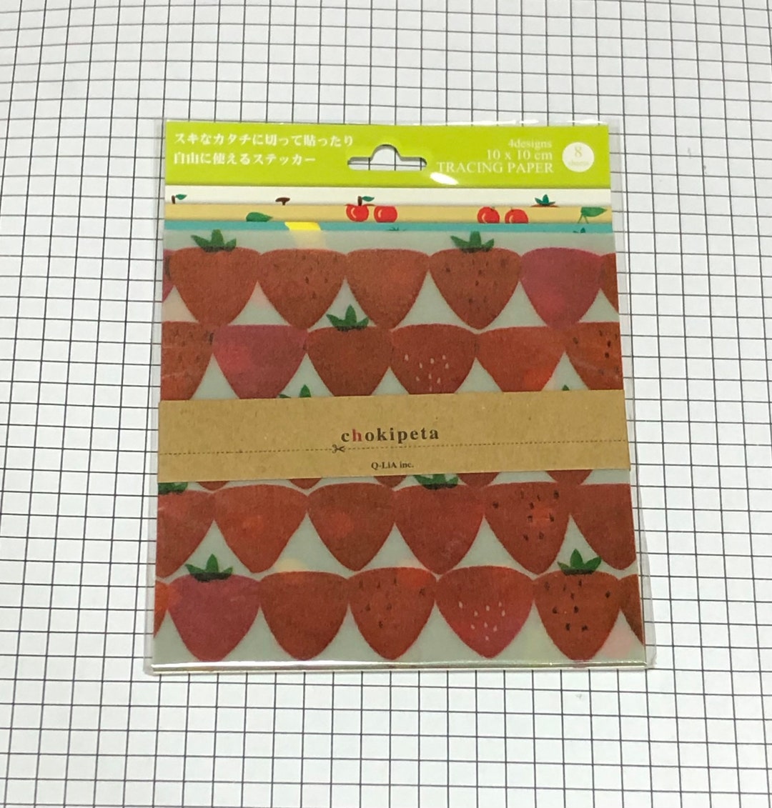 Japanese Tracing Paper, FRUIT Theme Paper Stickers, Cute Schedule