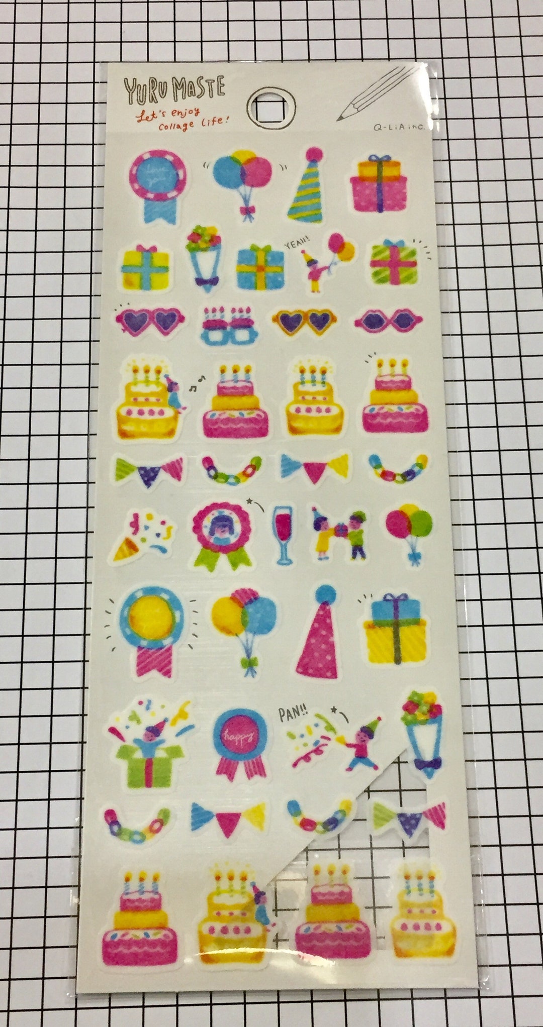 Japanese Kawaii Paper Stickers BIRTHDAY Party Theme Sticker - Etsy