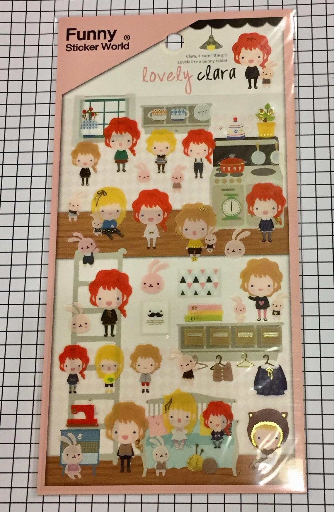 kawaii korean sticker sheet supplies girl theme stickers etsy