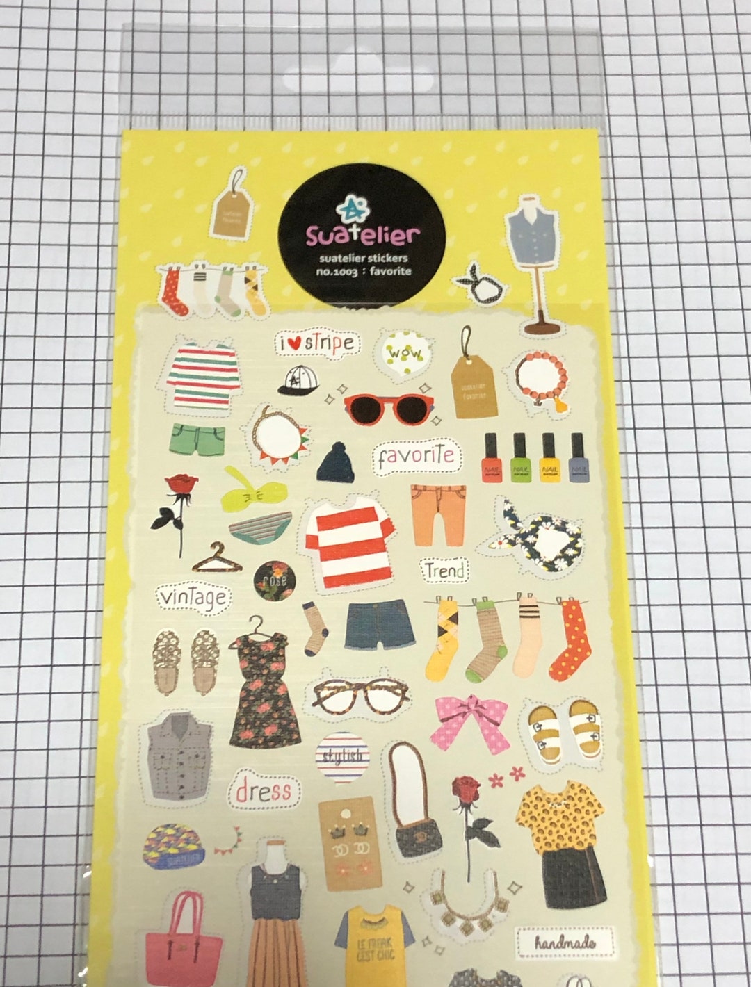 Korea Stickers, Favorite Sticker, Cute Cartoon Scrapbooking Stickers, Korea Stationery, Lovely