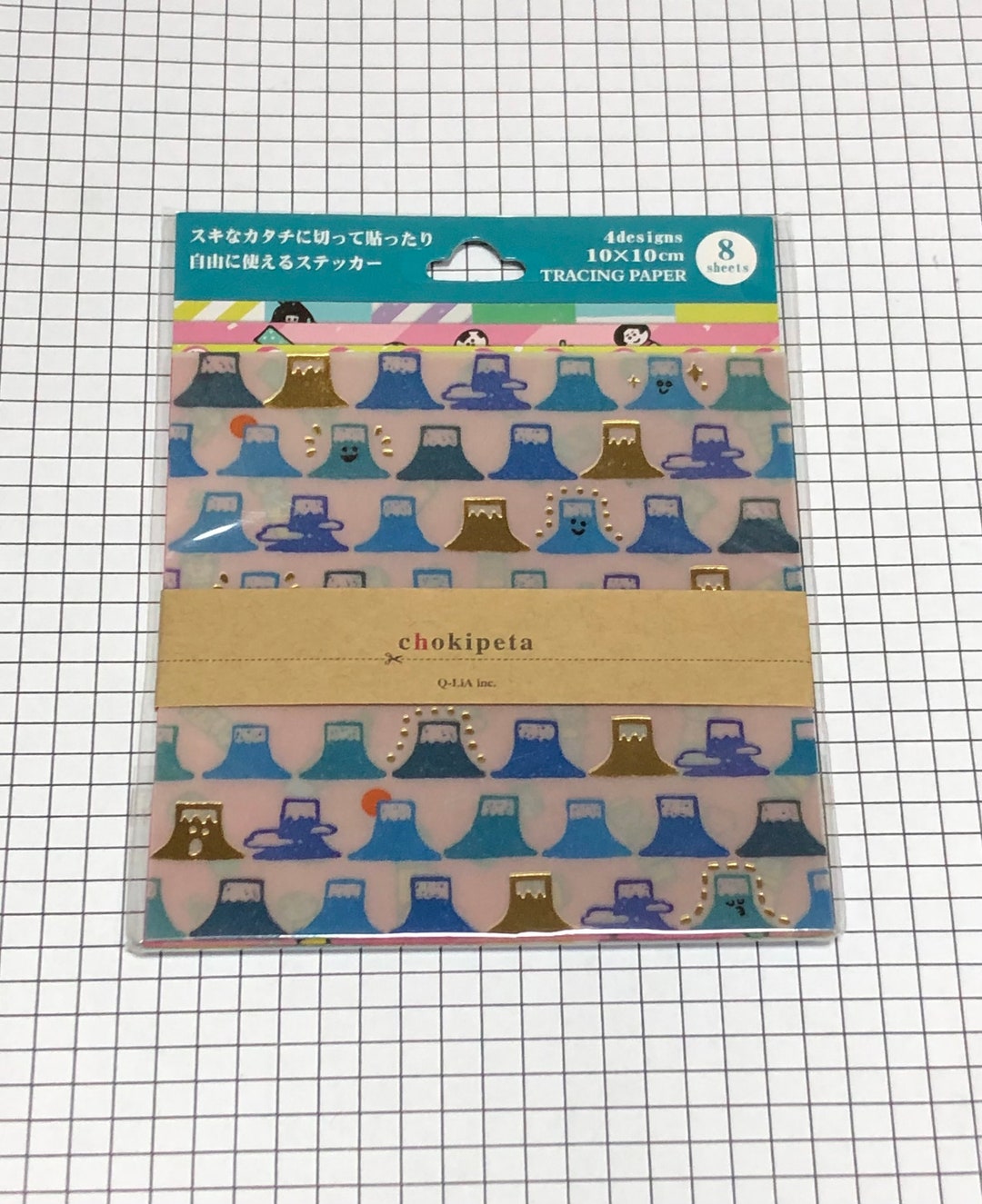 Japanese Tracing Paper, FUJI Mountain Pattern Sticker Sheet, Cute