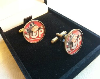 Quirky Handmade Cufflinks, Made using Upcycled Monopoly Board Pieces, Nostalgic Gift Idea with Giftbox