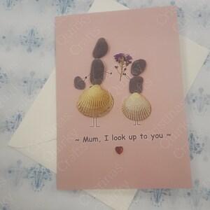 Handgemachte Grußkarte "Mama ich schaue nach ihnen" schrulligen und Spaß, Kiesel Kunst, Danke Mama, Muttertag, besondere Mama, beste Mutter