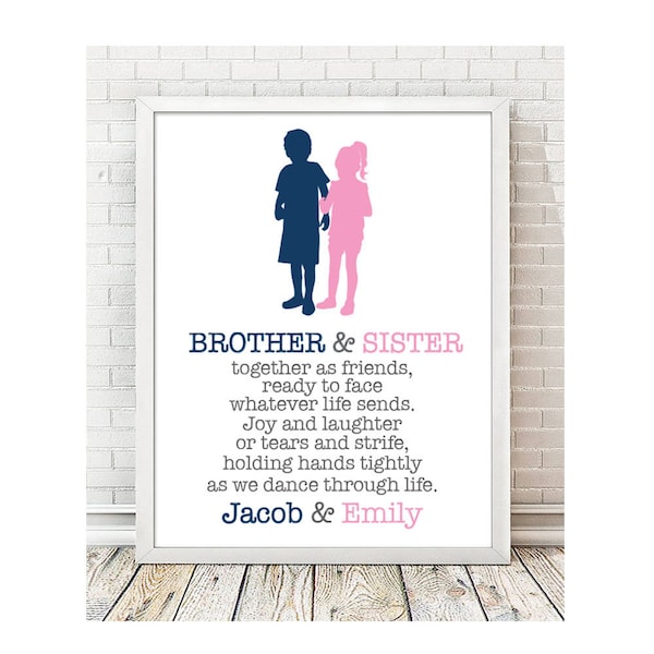 Brother and Sister Print | Playroom Decor Print | Shared Room Decor | Sibling Sign | Playroom Decor | Sibling Gift | Kids Room Decor