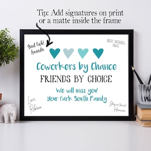 Coworker Farewell Print: Leaving Job Gift (Framed or Digital)