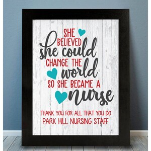 Became a Nurse Art Print | Nurse Wall Art | Nurse Office Decor | Nurse Thank You Gift | Nurse Appreciation Gift | Nurse Coworker Gift