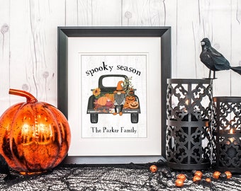 Personalized Spooky Season Print | Halloween Decor | Fall Decor | Seasonal Decor | Holiday Decor | Halloween Print | Fall Kitchen Decor