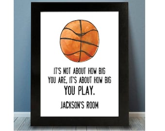 Personalized Basketball Print | Basketball Gift | Boy Name Decor | Personalized Boys Room | Boys Room Sign | Boy Nursery Wall Art