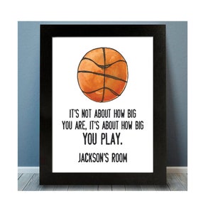 Personalized Basketball Print | Basketball Gift | Boy Name Decor | Personalized Boys Room | Boys Room Sign | Boy Nursery Wall Art