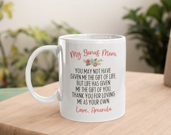My Bonus Mom Coffee Cup | Gift For Mom | Gift For Her | Mother Present | Gift from Daughter | Mother's Day Mug