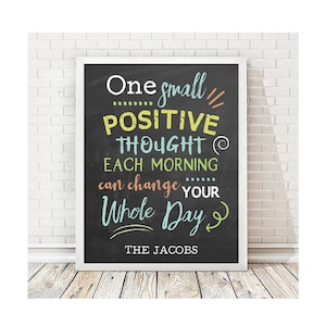 One Small Positive Thought Personalized Print | Family Sign | Personalized Home Decor | Kitchen Wall Art | Family Wall Art | Family Rules