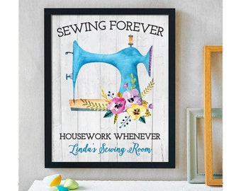 Personalized Sewing Print | Craft Room Decor | Sewing Gift | Knitting Gift | Quilting Gift | Personalized Gift Grandma
