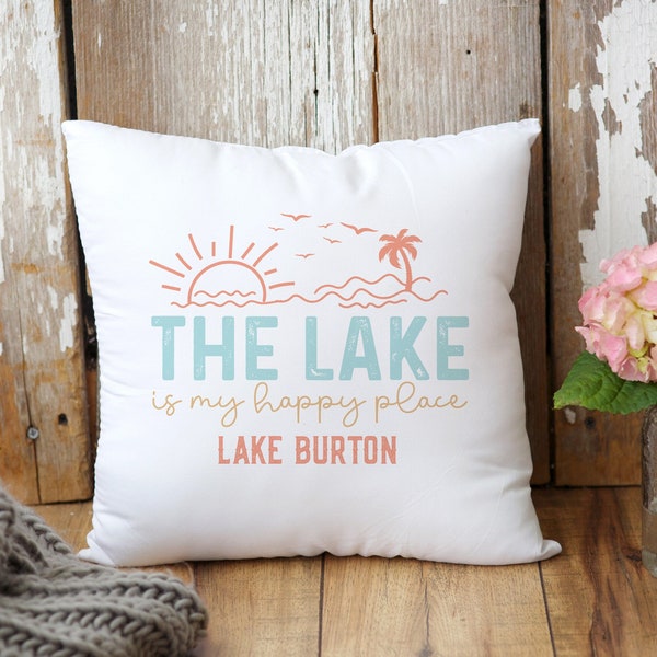 Personalized Lake Home Pillow | Custom Lake House Decor | Personalized Throw Pillow | Housewarming Gift | Lake Life | New House Gift