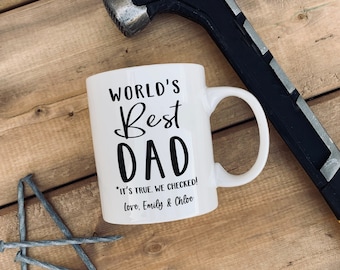 Best Dad Mug | Personalized Mug | Gift for Dad | Father's Day | Gift From Kids | Fathers Day Gift | Dad Birthday | World's Best Dad