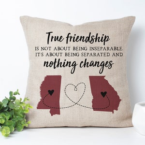 Long distance friendship pillows new arrivals