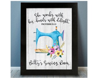 Personalized Sewing Print | Craft Room Decor | Sewing Gift | Knitting Gift | Quilting Gift | Personalized Gift Grandma