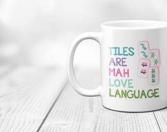 Mahjong Coffee Cup Mug | Tile Game Decor Hostess Gift Funny Mahj Accessories Player Party Present