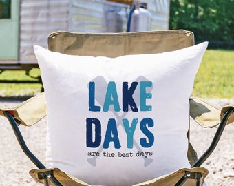 Lake Days Best Days Custom Pillow | Custom Lake House Decor | Personalized Throw Pillow | Housewarming Gift | Personalized Lake Home Pillow