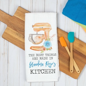 xeqgp Custom Kitchen Towels Personalized Name Kitchen Towels  Housewarming/Holiday/Birthday/Anniversaries Gift for Kitchen Decor Custom  Waffle Dish