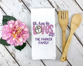 Easter Towel | Easter Kitchen Towel | Personalized Dish Towel | Easter Home Decor | Personalized Easter Decor