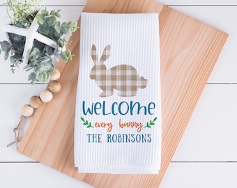 Easter Towel | Easter Kitchen Towel | Personalized Dish Towel | Easter Home Decor | Personalized Easter Decor