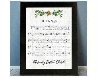 Christmas Music Framed Print | Christmas Sign | Personalized Christmas Decor | Farmhouse Christmas Decor | Christmas Wall Decor