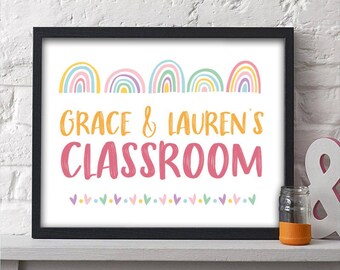 Personalized Homeschool Classroom Print | Kids Decor | Homeschool Decor | Kids Wall Art | Classroom Decor | Virtual School Station
