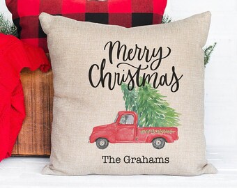 Personalized Christmas Pillow | Christmas Gift Women | Personalized Throw Pillow | Housewarming Gift | Throw Pillow | Holiday Decor