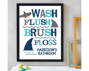 Shark Bathroom Etsy